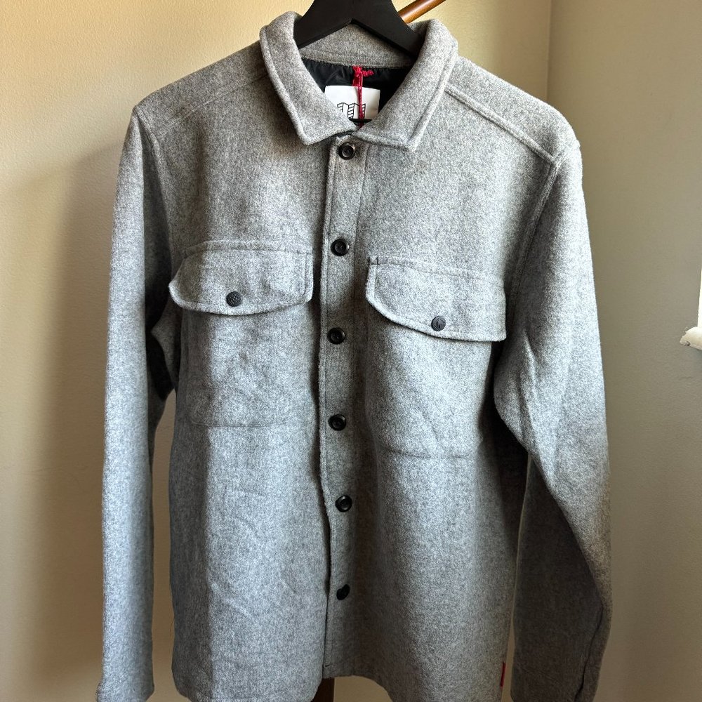 Topo Designs Wool Shirt Gray Large - NWT